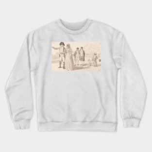 A Family in Hyde Park by Paul Sandby Crewneck Sweatshirt